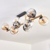 Koyoto Plafondlamp, Kogellampje Goud, Zwart, 10-lichts