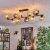 Koyoto Plafondlamp, Kogellampje Goud, Zwart, 10-lichts
