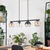 Koyoto Hanglamp, Kogellampje, Hanglamp Amber, Duidelijk, Rookkleurig, 4-lichts