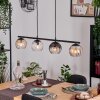 Koyoto Hanglamp, Kogellampje, Hanglamp Amber, Duidelijk, Rookkleurig, 4-lichts