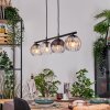 Koyoto Hanglamp, Kogellampje, Hanglamp Amber, Duidelijk, Rookkleurig, 4-lichts