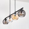 Koyoto Hanglamp, Kogellampje, Hanglamp Amber, Duidelijk, Rookkleurig, 4-lichts
