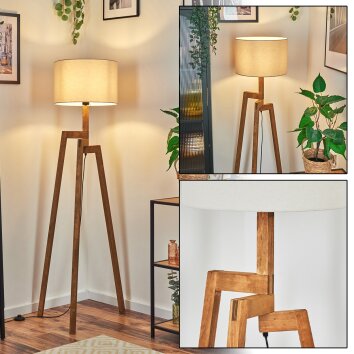 Soungou Staande lamp Natuurlijke kleuren, Zwart, 1-licht
