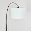 Soungou Staande lamp, Booglampen Zwart, 1-licht, Stoffen kap