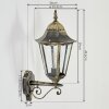 Hongkong Wandlamp voor buiten, Wandlamp Goud, Zwart, 1-licht