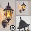 Hongkong Wandlamp voor buiten, Wandlamp Zwart, 1-licht