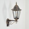Hongkong Wandlamp voor buiten, Wandlamp Bruin, Goud, 1-licht, Bewegingsmelder