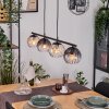 Koyoto Hanglamp, Kogellampje, Hanglamp Amber, Duidelijk, Rookkleurig, 4-lichts