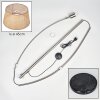 Barcos Staande lamp, Booglampen Nikkel mat, Zwart, 1-licht, Stoffen lampenkap