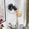 Geira Plafondspot, Wandlamp, Muurspot Zwart, 1-licht