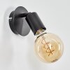 Geira Plafondspot, Wandlamp, Muurspot Zwart, 1-licht
