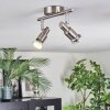 Firan Plafondlamp, Plafondspot LED Nikkel mat, 2-lichts