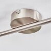 Firan Plafondlamp, Plafondspot LED Nikkel mat, 2-lichts