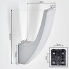 Gilan Wandlamp voor buiten, Wandlamp LED Zilver, 1-licht