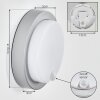 Jelad Wandlamp voor buiten, Wandlamp LED Zilver, 1-licht, Bewegingsmelder