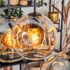 Ripoll Hanglamp, Kogellampje, Hanglamp Amber, Duidelijk, 6-lichts