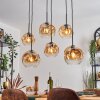 Ripoll Hanglamp, Kogellampje, Hanglamp Amber, Duidelijk, 6-lichts