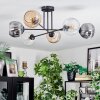 Ripoll Plafondlamp, Kogellampje Amber, Duidelijk, Rookkleurig, 6-lichts