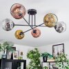 Ripoll Plafondlamp, Kogellampje Chroom, Goud, Duidelijk, Koperkleurig, Rookkleurig, 6-lichts