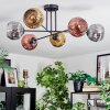 Ripoll Plafondlamp, Kogellampje Chroom, Goud, Koperkleurig, Rookkleurig, 6-lichts