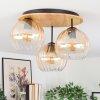 Koyoto Plafondlamp, Kogellampje 40 cm Natuurlijke kleuren, Zwart, 3-lichts