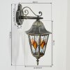 Hongkong Wandlamp voor buiten, Wandlamp Goud, Zwart, 1-licht