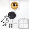 Koyoto Hanglamp, Kogellampje, Cluster hanglamp Goud, 4-lichts
