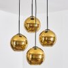 Koyoto Hanglamp, Kogellampje, Cluster hanglamp Goud, 4-lichts