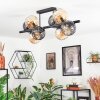 Koyoto Plafondlamp, Kogellampje Amber, Rookkleurig, 8-lichts