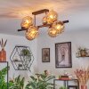 Koyoto Plafondlamp, Kogellampje Amber, 8-lichts