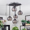 Koyoto Plafondlamp, Kogellampje Rookkleurig, 5-lichts