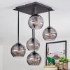 Koyoto Plafondlamp, Kogellampje Rookkleurig, 5-lichts