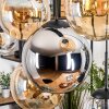 Gastor Hanglamp, Kogellampje, Hanglamp Amber, Chroom, Duidelijk, Rookkleurig, 8-lichts