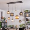 Koyoto Hanglamp, Kogellampje, Hanglamp Amber, Duidelijk, Rookkleurig, 8-lichts