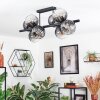 Koyoto Plafondlamp, Kogellampje Duidelijk, Rookkleurig, 8-lichts