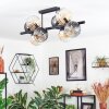 Koyoto Plafondlamp, Kogellampje Amber, Duidelijk, Rookkleurig, 8-lichts