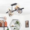 Koyoto Plafondlamp, Kogellampje Amber, Duidelijk, Rookkleurig, 8-lichts
