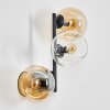Koyoto Kogellampje, Wandlamp Amber, Duidelijk, 3-lichts