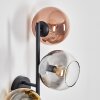 Koyoto Kogellampje, Wandlamp Goud, Duidelijk, Koperkleurig, Rookkleurig, 3-lichts