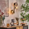 Ripoll Kogellampje, Wandlamp Amber, Duidelijk, Rookkleurig, 3-lichts