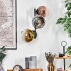 Koyoto Kogellampje, Wandlamp Chroom, Goud, Duidelijk, Koperkleurig, Rookkleurig, 3-lichts