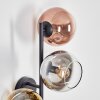 Koyoto Kogellampje, Wandlamp Chroom, Goud, Duidelijk, Koperkleurig, Rookkleurig, 3-lichts
