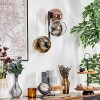 Koyoto Kogellampje, Wandlamp Chroom, Goud, Duidelijk, Koperkleurig, Rookkleurig, 3-lichts