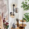 Koyoto Kogellampje, Wandlamp Amber, Duidelijk, Rookkleurig, 3-lichts