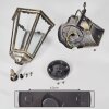Hongkong Wandlamp voor buiten, Wandlamp Goud, Zwart, 1-licht