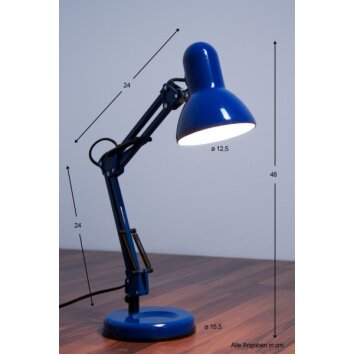 Globo Famous Bureauverlichting Blauw, 1-licht