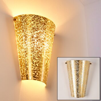 Zera Muurlamp Goud, 1-licht