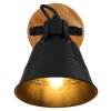 Globo GÜNTHER Muurlamp Zwart, 1-licht
