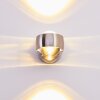 Rio Licht omhoog & omlaag, Wandlamp, Wandarmatuur met lens LED Zilver, 2-lichts