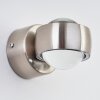 Rio Licht omhoog & omlaag, Wandlamp, Wandarmatuur met lens LED Zilver, 2-lichts